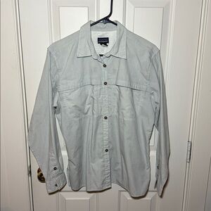 Patagonia Women’s Striped Light Blue Island Hopper Shirt